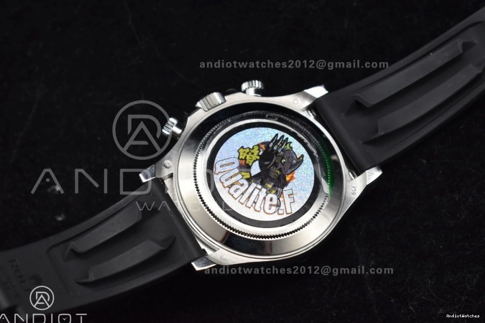 Dial 1:1 Strap Best Edition Unisex 116519 Oysterflex QF SA Gray on 788 Daytona Rubber 0211